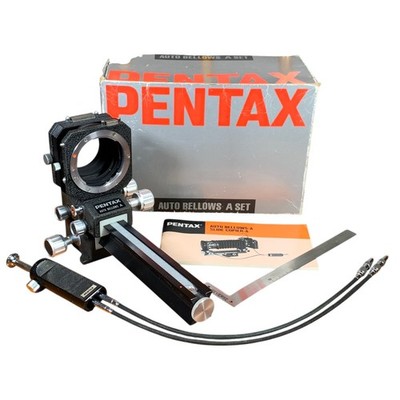 Pentax Auto Balgen A Set Doppelkabel Auslöser Lineal manuell OVP