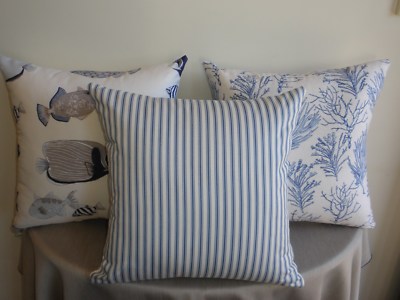 sea blue pillows