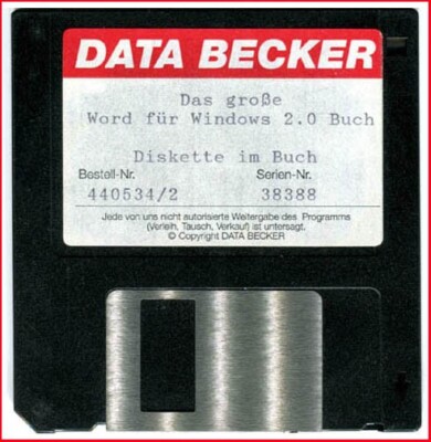 Diskette - Data Becker - Das große Word für Windows - Version 2.0