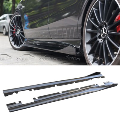 P Style Carbon Fiber Side Skirt Extension For 13-18 Benz W117 C117 CLA45 A45AMG