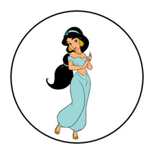 30 PRINCESS STICKERS ENVELOPE SEALS LABELS 1.5" ROUND CUSTOM MADE TAGS