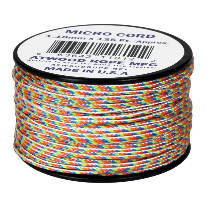 Micro Cord Paracord 1.18mm 125 Feet Reel USA Made Huge Variety Of