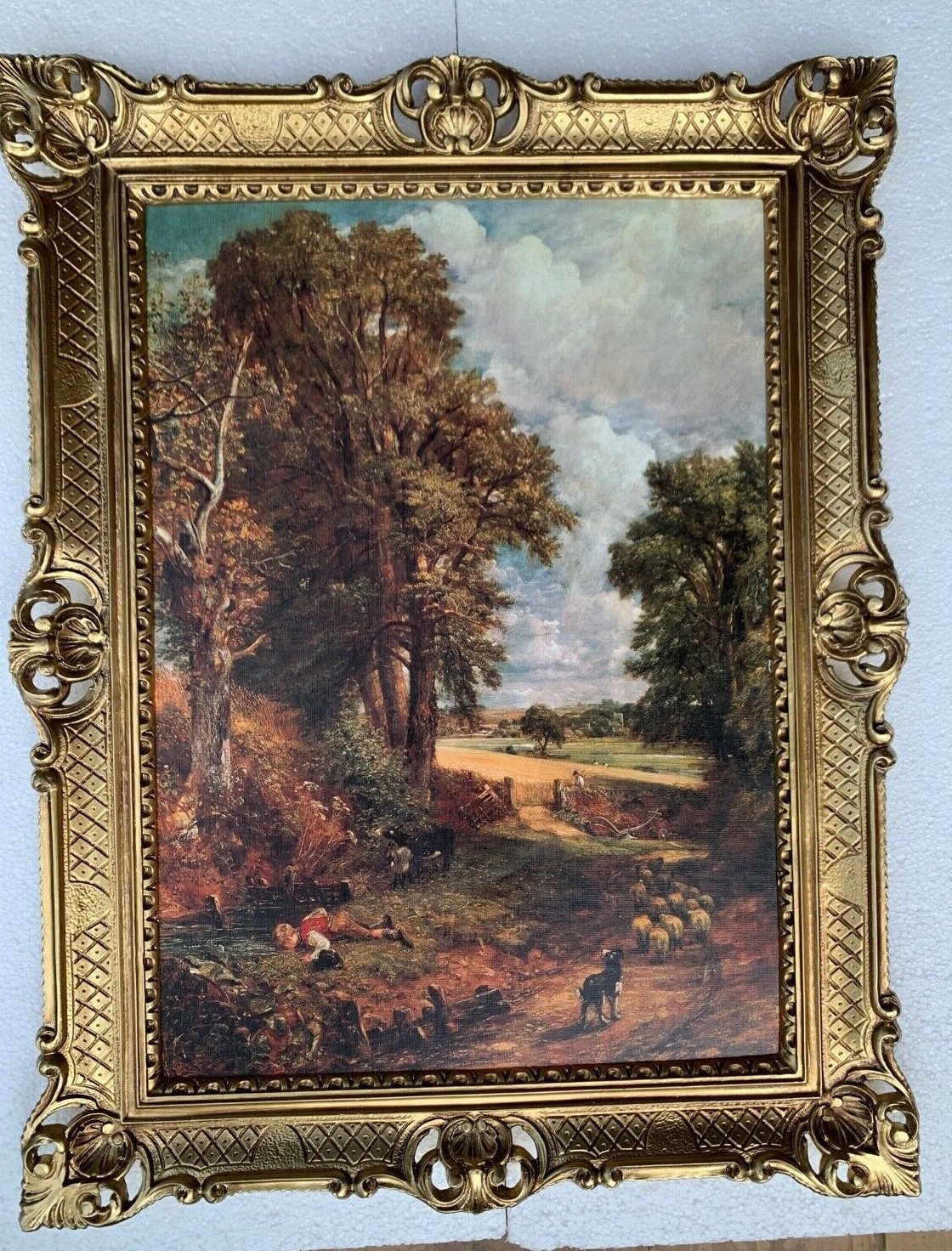 Mona Lisa Gemälde Gerahmt 90x70cm - Goldener Rahmen Da Vinci Repro