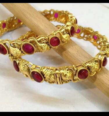 Rajware Openable Bangles Bracelet Size-2.6 Indian/Pakistani Bridal/Partywear (63