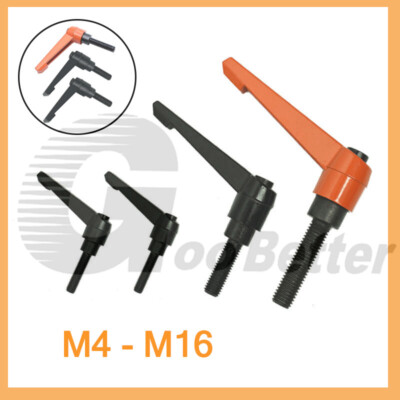 Klemmhebel mit Gewindebolzen Klemmmutter Spanngriff Spannmutter M4 M5 M6.... M16