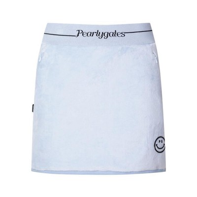 【PEARLY GATES】 Back Smile Print Inverted Culotte Skirt Genuine PEARLY GATES GOLF Womens Smile Fleece Culotte Skirt