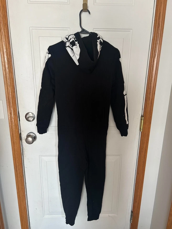 Disfraz de Halloween Niño Unisex Completo Cremallera Esqueleto Traje Talla Grande 10-12 Foto 2 de 4