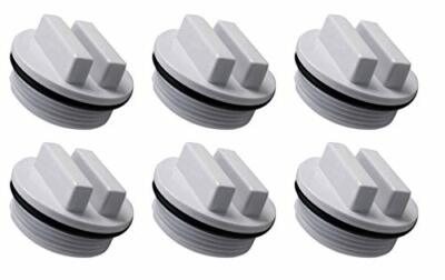1.5'' Threaded Pool Spa Return Winterizing Plug Filter Drain Plug W/O-Ring, 6Pack