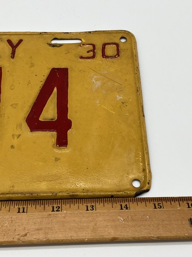 Kentucky 1930 Auto License Plate Garage Vintage Boyle Co Wall Decor Collector - Picture 3 of 5