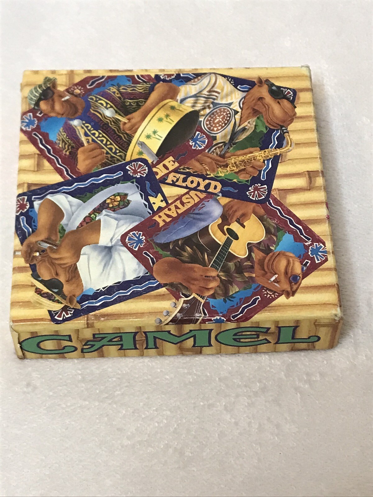 Joe Camel 4-Piece Joes Beach Club Coaster Set w/Box Camel Cigarettes Advertising
