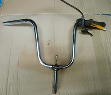 Manubrio sterzo tubo più leva freno posteriore completa in ferro per Piaggio...