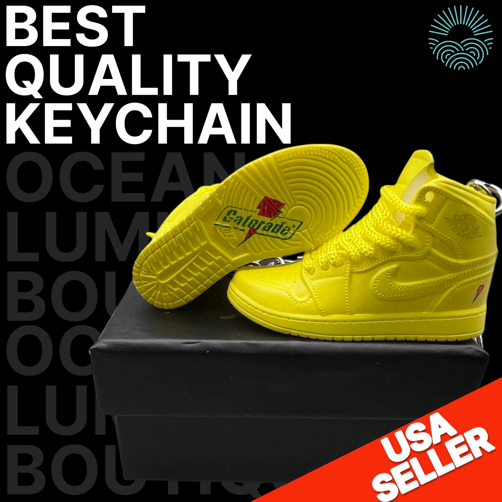 Porte clés Mini Baskets Air Jordan 3D, Baskets Basket de Collection, Options Boîte