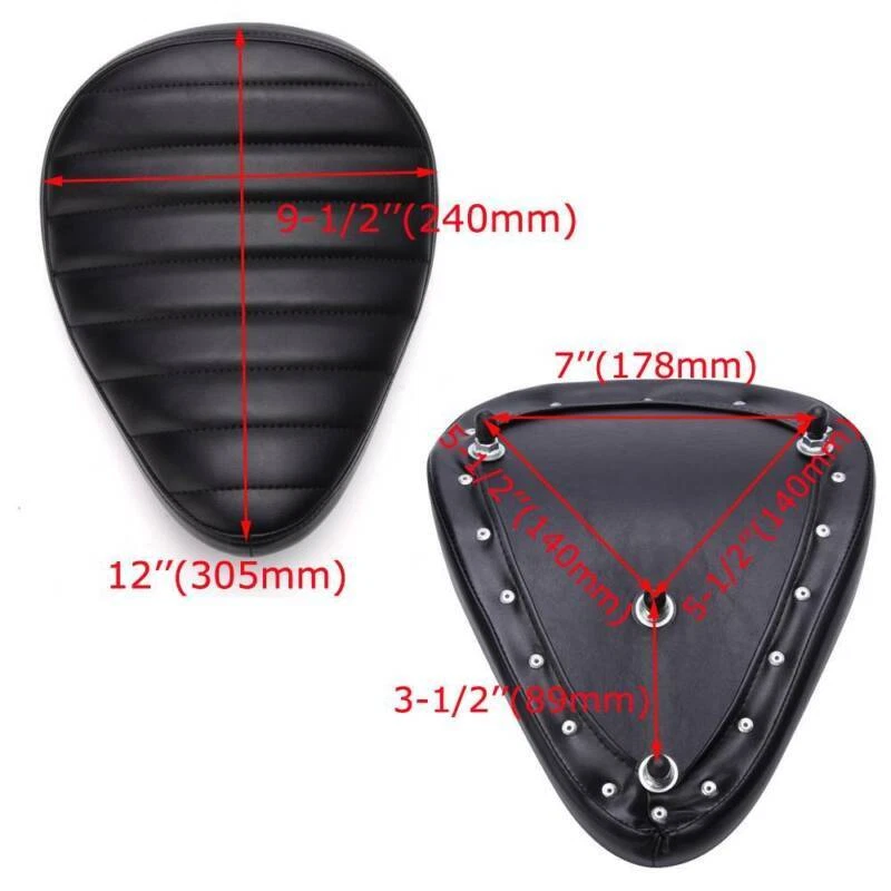 摩托车 单人驾驶座 弹簧底座 适用于雅马哈 V-Star 1100 950 650 XV250 750 — 第 3/4 张图片