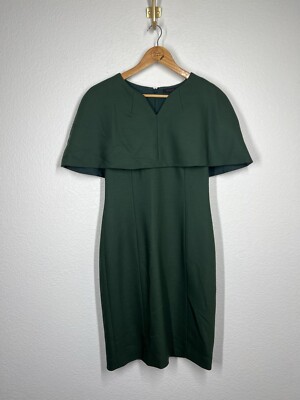 Worth New York Cape Sheath Dress Size 4 Dark Green Wool Blend | eBay Worth New York Cape Sheath Dress Size 4 Dark Green Wool Blend | eBay