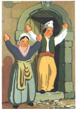 Illustration Andre Filippi - Santons De Provence - Les Ravi