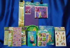 Disney Tinkerbell Party 13 Plates Tablecloth Loot Bags Hair Extensions Candle