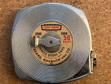 Nice Vintage Craftsman 50' Steel Tape Measure #3908 Older Logo - Made in USA