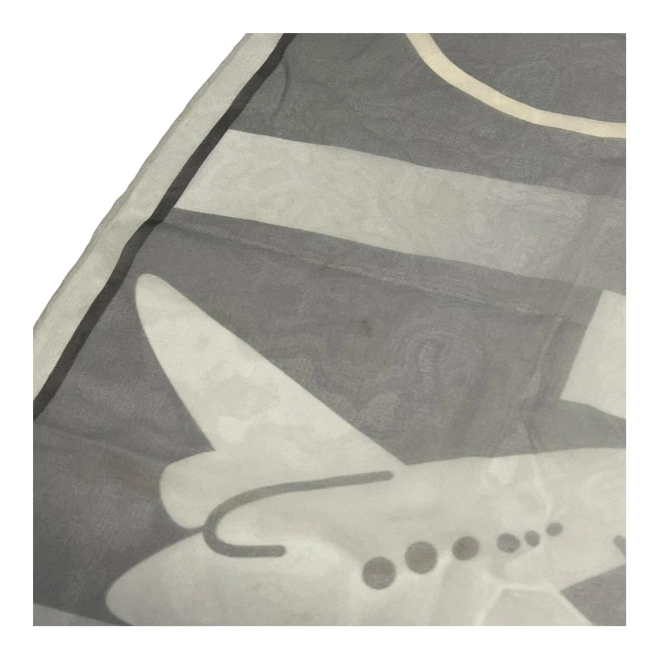 RARO Chanel NY NYC Viaje Gris París Seda Cuadrado Bufanda 26" Ciudad de Nueva York LEER Foto 4 de 4