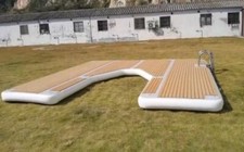 Inflatable PVC Floating Fishing Platform Jet Ski Dock Pier With Ladder