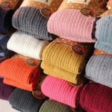 Tights Women Winter Woolen Knitted Pantyhose Twist Stockings Warm Tights Fashion