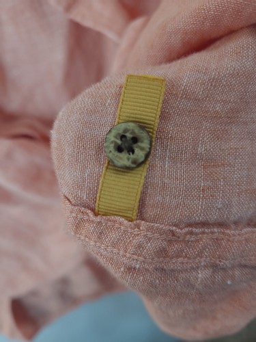 Jos. A. Bank Mens 2XL Orange Linen Short Sleeve Button Front Shirt - Picture 7 of 8