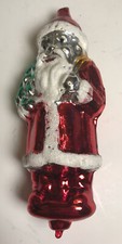 Old World Santa Claus Christmas Blown Glass Ornament