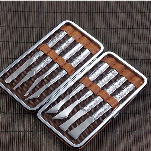 8tlg/Set Pediküre Werkzeug Set Edelstahl Messer Nagelknipser Maniküre Messerset - Bild 5 von 14