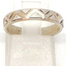 .925 Sterling Silver Geometric Ring SZ 4.75, 6  7