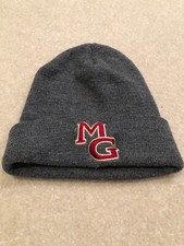 Kids Gey Knit Hat With MG Initials