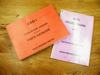 ISUZU 4BD1 ENGINE PARTS CATALOG AND  INSTRUCTION BOOK
