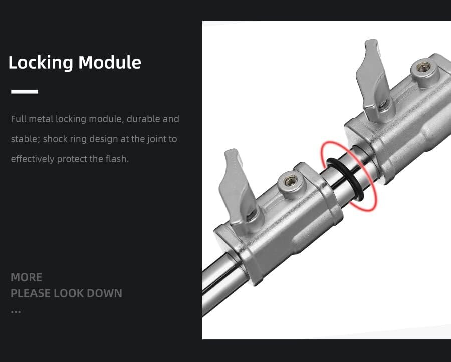 Adjustable 232 cm Heavy Stainless Steel Boom Arm for Professional Photography