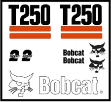 DECAL KIT for Bobcat skidsteer T250 track loader decals Stickers pre 03.