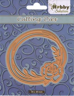 Kranz mit Rose / Rose in strangled circles  von Nellies Choice (HSFD024)