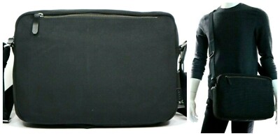 ECCO Kasan Messenger Canvas Cow Leather Black