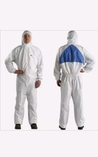 Protective Coveralls 4540+ size Medium overalls white blue hood brand new