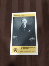 1960 ED-U Cards Woodrow Wilson #50 The Book Of Knowledge Flash Cards *RARE*
