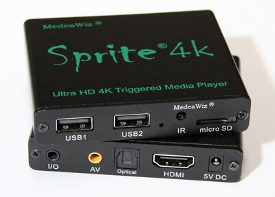 Sprite 4K, DV-S4, UHD/HD Interaktiver Trigger Video und Audio Media Player