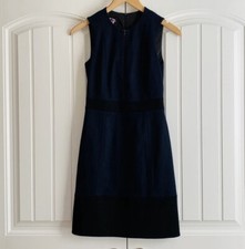 Judith & Charles Women's Wool Dress Sleeveless Navy Blue Black Size 0