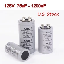 CD60  125V AC MOTOR STARTING CAPACITOR Screw Termi 75-1200 uF mfd