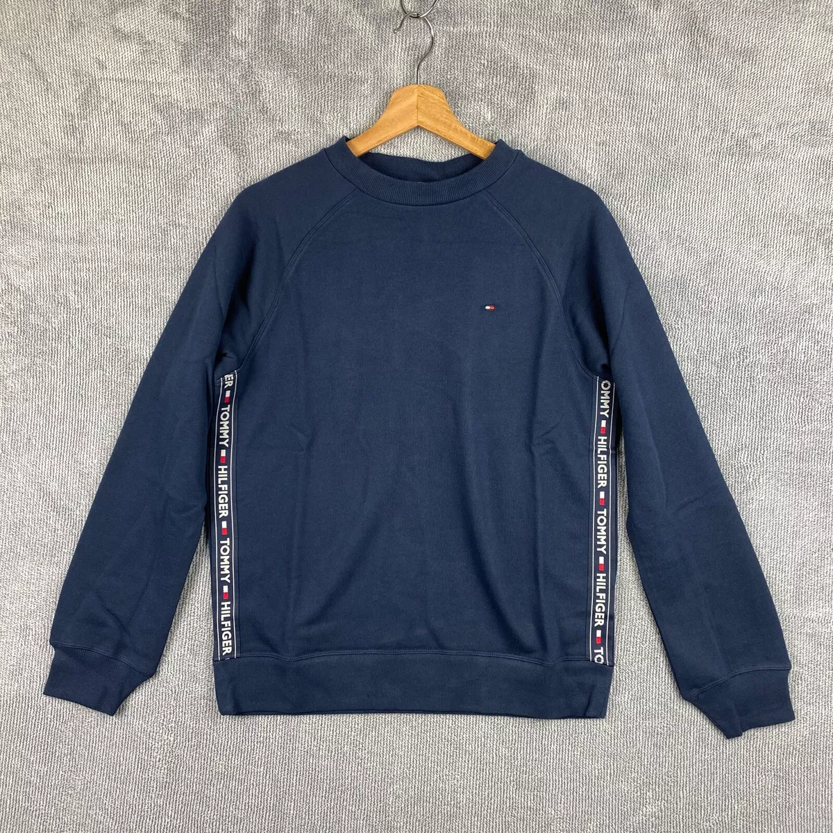 Tommy Hilfiger Sweater Mens Size S Small Navy Blue Pullover Sweater RRP 89.95