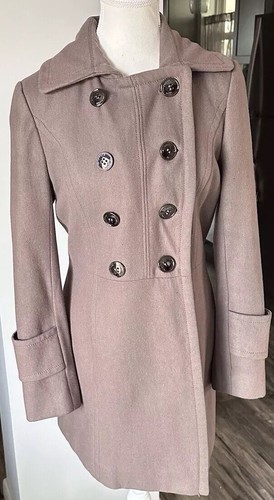 Kenneth Cole New York Wool Blend Brown Gray Long Winter Coat Jacket Sz 4 Pockets - Picture 11 of 21