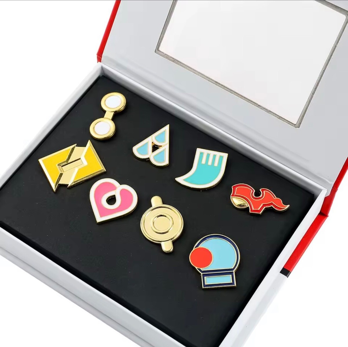 Hoenn Gym Badges, Metal Pins With Display Board, Anime Cosplay - UK