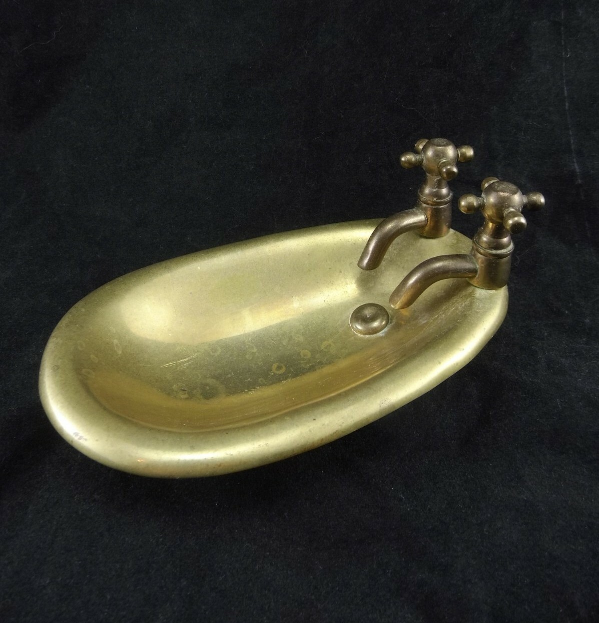 6" Miniature Vintage Brass Bathtub Claw Foot Tub Style Metal Figurine