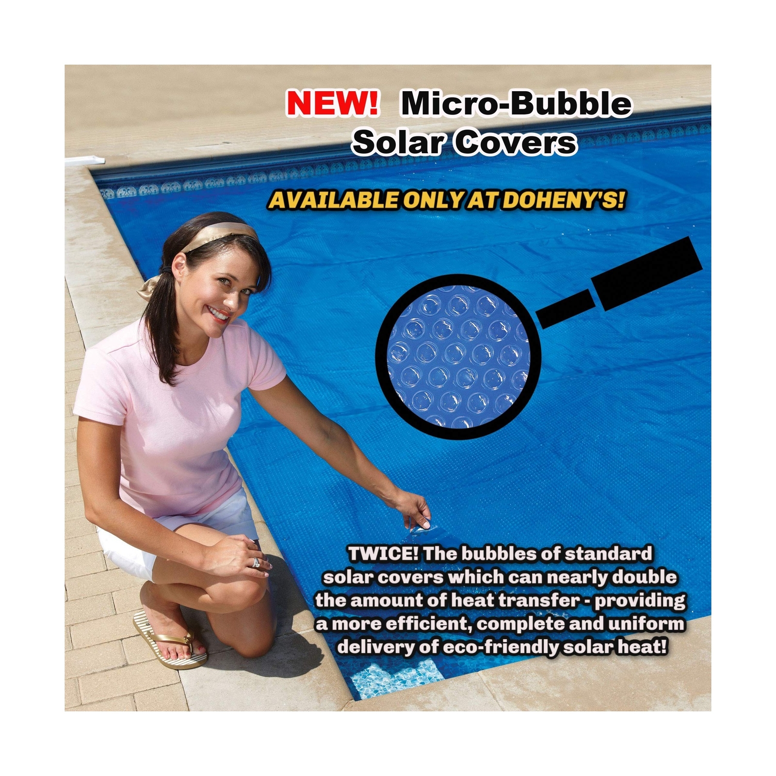 Doheny's Clear Tek MicroBubble Solar Covers for Above Ground Swimming