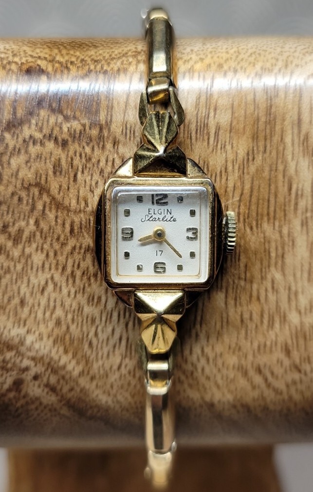 Vintage Ladies Elgin Starlite Watch 17J FOR REPAIR/PARTS