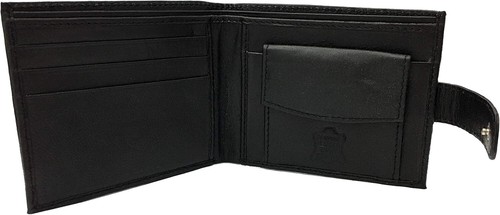 PORTAFOGLIO UOMO RFID LUSSO MORBIDO NERO VERA PELLE PORTA CARTE DI CREDITO BORSELLO 421 - Foto 7 di 7