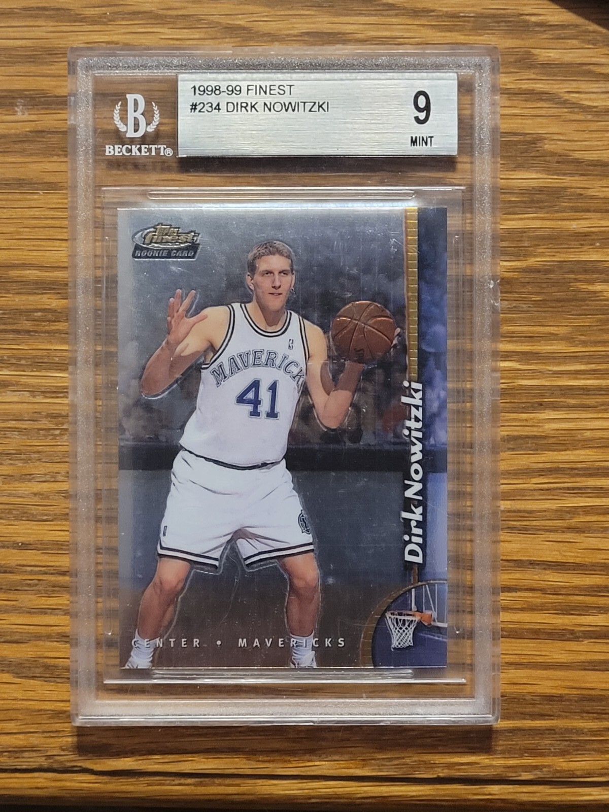 1998-99 Topps Finest - No-Protector #234 Dirk Nowitzki (RC) BGS 9