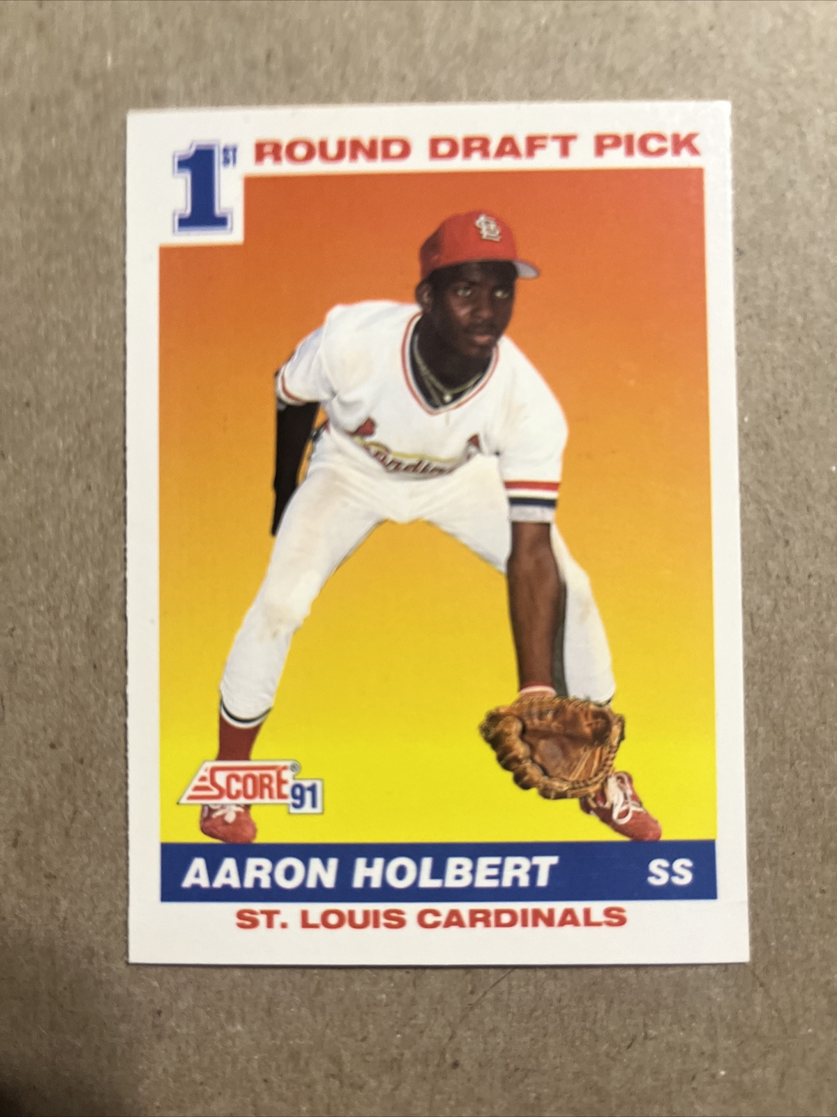 1991 Score Aaron Holbert RC Rookie #676 St. Louis Cardinals NM-MINT
