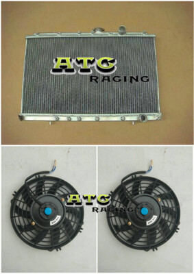 Aluminum Radiator+Fan For 1992-1996 Mitsubishi Lancer Evolution 1 2 3 2.0 1993