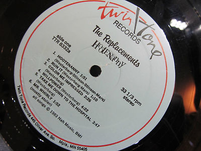 the REPLACEMENTS HOOTENANNY TWIN TONE Lp orig 1983 vinyl blue